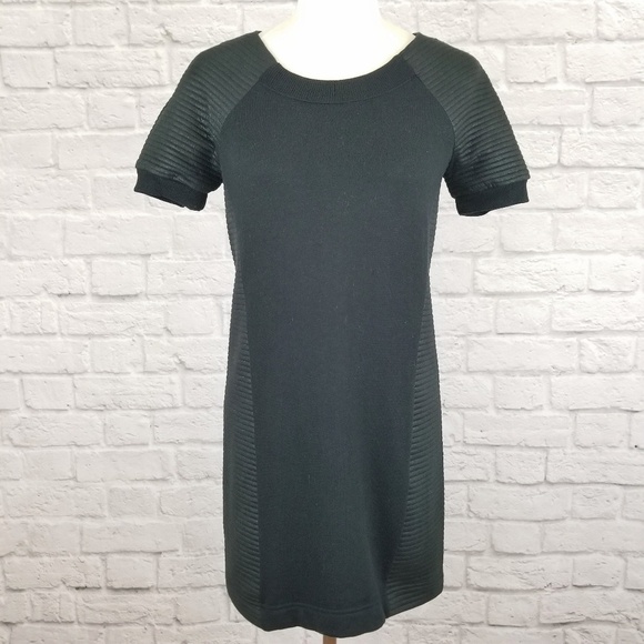 Fabletics Brenna black quilted moto active short sleeve mini dress women's sz XS - Picture 6 of 8